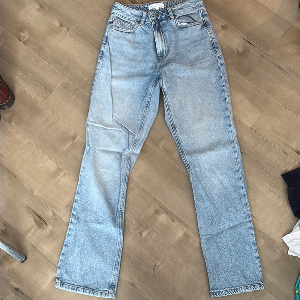 Dynamite Blue Straight Leg Jeans High-Waisted